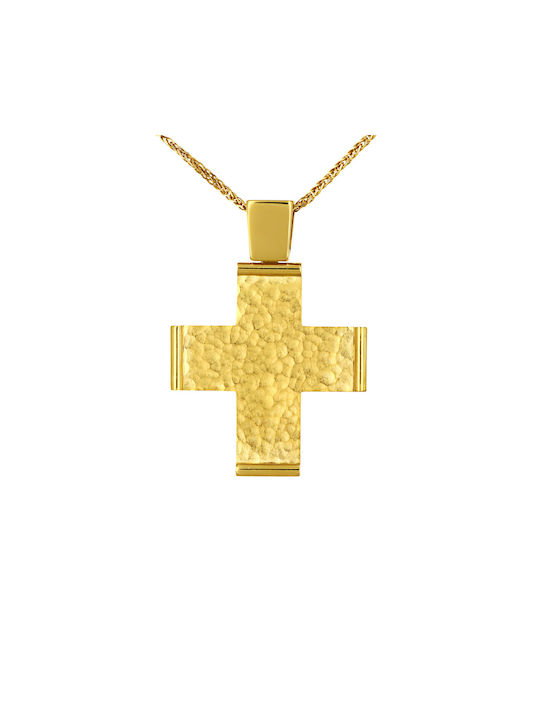 Herren Gold Kreuz 18K