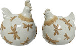 Ceramic Hen Ecru 12x15x17cm Small