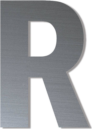 One Two Three Done Πινακίδα με Γράμμα R σε Ασημί Χρώμα 7.5cm 13319-75-R-ΝΙ