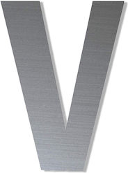 One Two Three Done Πινακίδα με Γράμμα V σε Ασημί Χρώμα 12cm 13319-120-V-ΝΙ