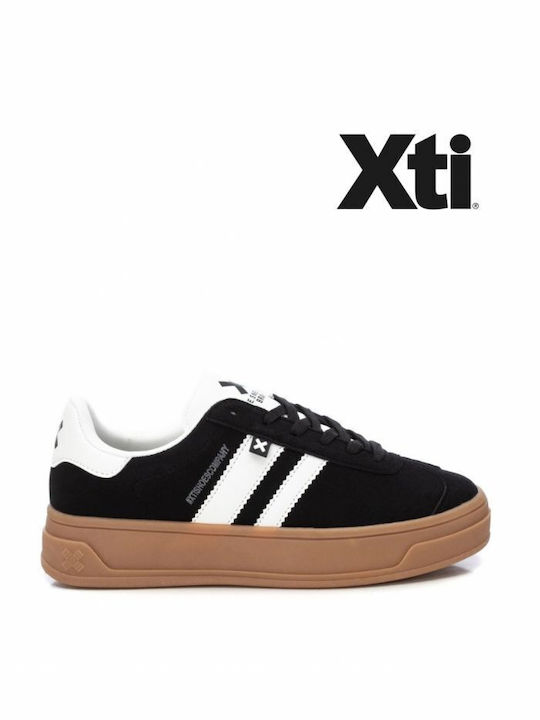 Xti Γυναικεία Sneakers Μαύρο Suede