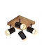 Vivalux Benito Spot with 4 Lights and with Socket GU10 in Black Color