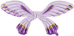 Butterfly Wings Balloon Lilac Purple Gold