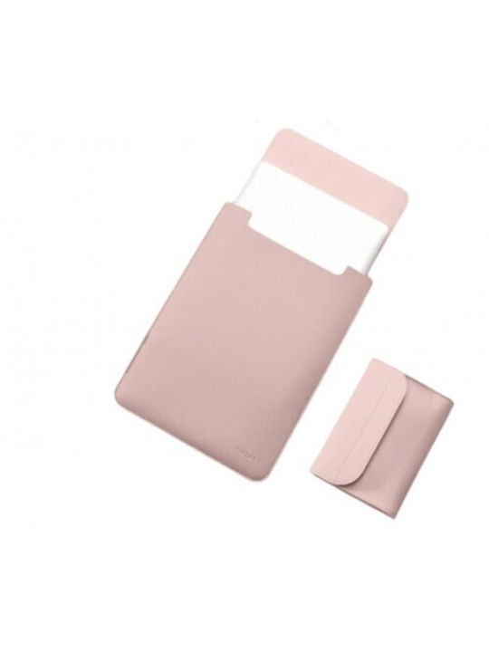 Thd Brand Mini Map Bag Protection Transport Apple Macbook Pro M3 14 Inch Apple Macbook Pro M2 13.3 Inch Apple Macbook Air M2 13.6 Inch Eco Leather Pink