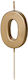 PartyDeco Κεράκι Γενεθλίων Αριθμός σε Χρυσό Χρώ...