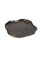 Atmosphera Round Metallic Decorative Platter Black 38x38x4cm
