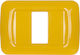 Elmark Switch Frame 1 Position in Yellow Color 34602