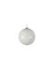 Glass Ball White Stripes D8cm