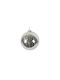 Silver Glass Ball with Stripes D8cm