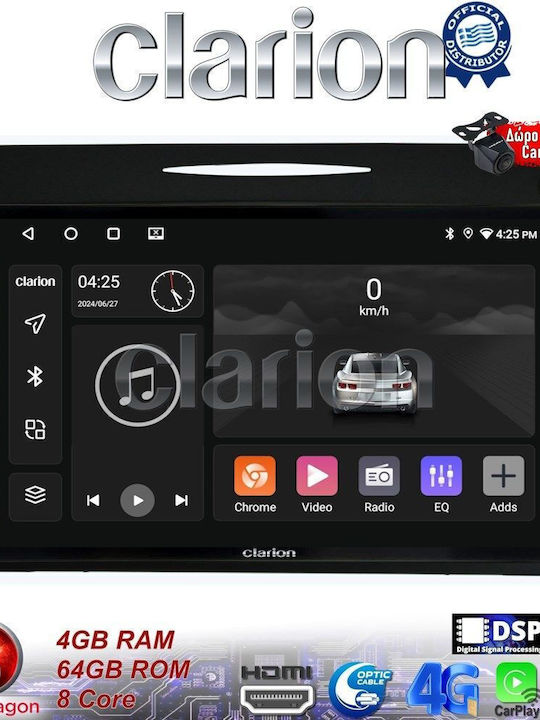 Clarion Car Audio System for Mercedes-Benz SLK 2004-2010 (Bluetooth/USB/WiFi/GPS/Apple-Carplay/Android-Auto) with Touch Screen 9"