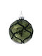 Christmas Ball Green Glass Ø10cm Velvet