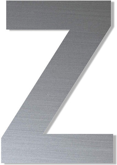 One Two Three Done Πινακίδα με Γράμμα Ζ σε Ασημί Χρώμα 7.5cm 13319-75-Ζ-ΝΙ