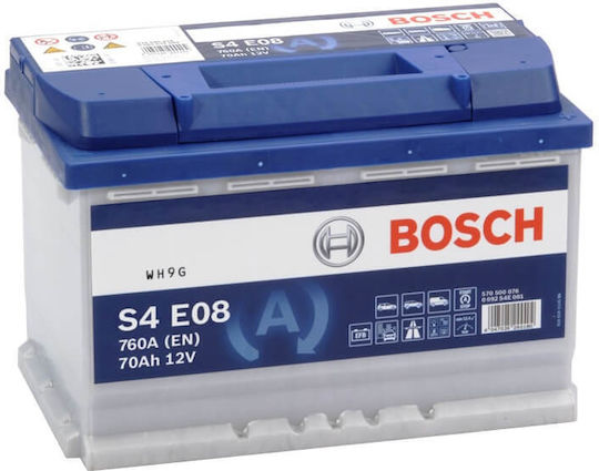 Bosch Μπαταρία Αυτοκινήτου S4E080 με Χωρητικότητα 70Ah και CCA 760A Start/Stop