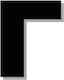 House Letter Sticker ''g'' 80 X 64 Mm Black Mat...