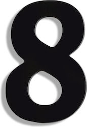 Hausnummer Aufkleber ''No8'' 73 x 50 mm Schwarz...