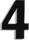 House Number Sticker ''No.4'' 73 X 50 Mm Black ...