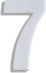 Hausnummer Aufkleber ''No7'' 73 x 50 mm Weiß Ma...