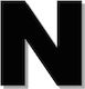 House Letter Sticker ''n'' 80 X 64 Mm Black Mat...