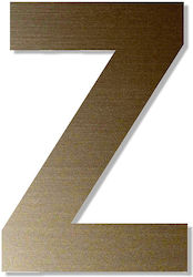 Literă "z" bronz autoadezivă 120mm plastic Darv...
