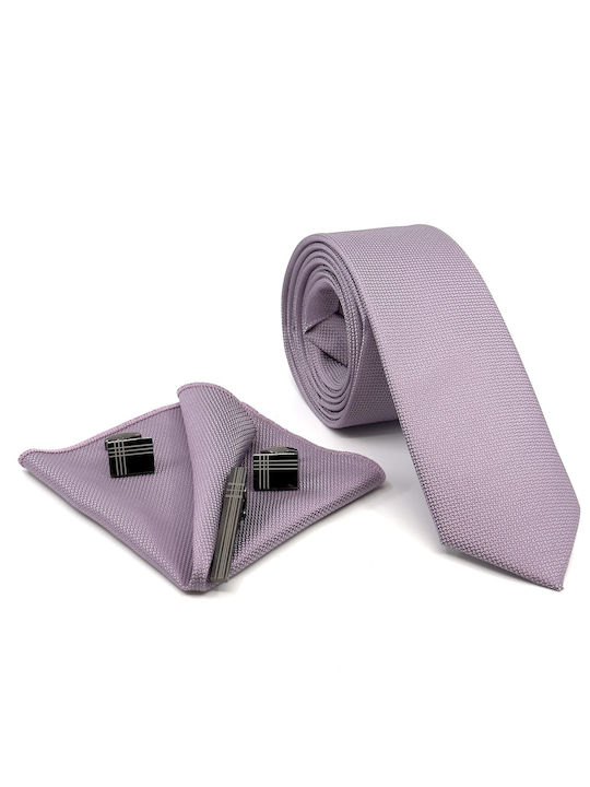 Legend Accessories Men's Tie Set in Purple Color