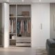 Set of Mechanism for 2 Folding Wardrobe Doors Without Bottom Guide Total Guide Length 2.35m Emuca 6117662