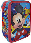 Triple Filled Pencil Case Mickey 19.5x12.5x7cm Sxt-2796