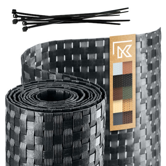 Kadax Anthracite Fencing Tape Fencing Panels 19cm 2.55m Fence Cover
