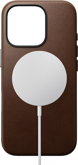 Nomad Back Cover Δερμάτινο 1.15mm Καφέ (iPhone 16 Pro)