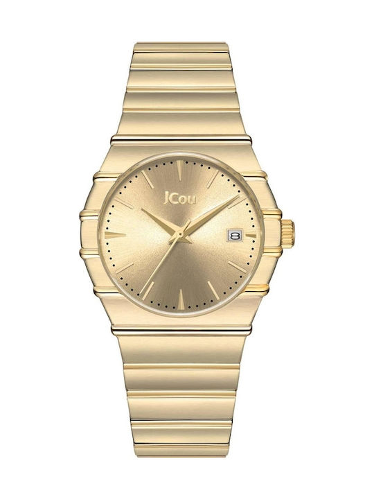 Jcou Women's Watch with Gold Metal Bracelet