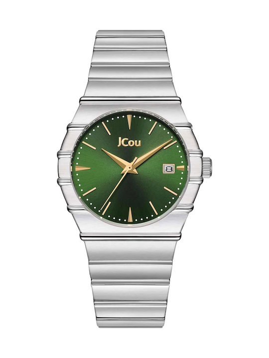 Jcou Women's Watch with Silver Metal Bracelet