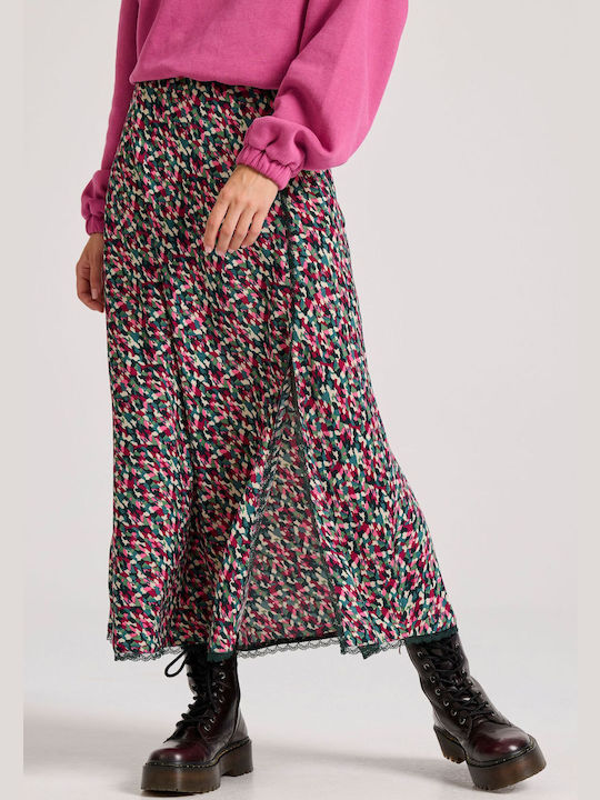 Funky Buddha Midi Skirt in Green color