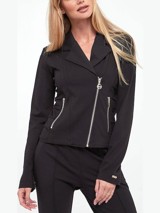 Γυναικείο Biker Jacket Μαύρο