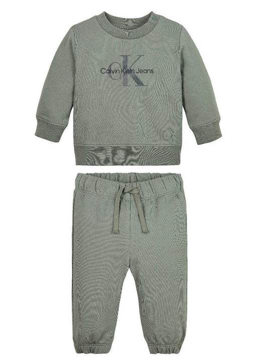 Calvin Klein Детски Комплект Анцуг Каки 2 Бройк...