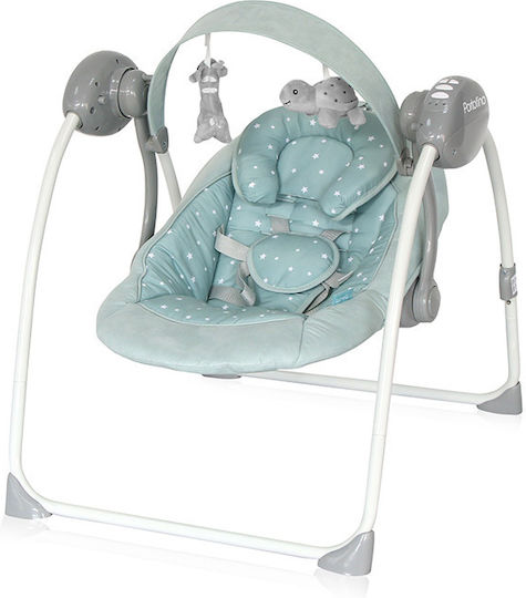 Lorelli Electric Baby Relax Swing Portofino with Music Frosty Green Stars for Child up to 9kg
