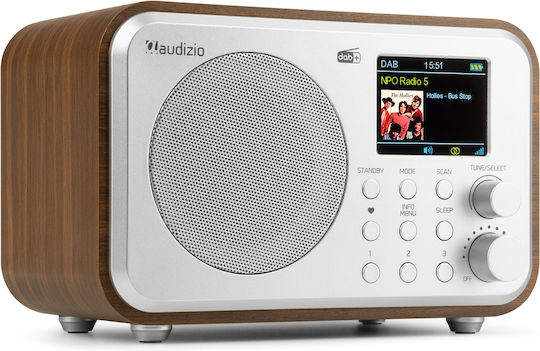 Audizio Milan DAB+ Φορητό Ραδιόφωνο Επαναφορτιζόμενο DAB+ με Bluetooth Ασημί