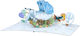 Greeting Card 18.5x14cm 729.374689 3D Light Blu...
