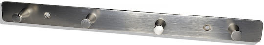 Inox Μεταλλική Κρεμάστρα Tοίχου 4 Θέσεων 30εκ.μx2.5εκ.πx2εκ.υ Νο 300-4 Haus Benchmark Kpe.200 Inox Μεταλλική Κρεμάστρα Tοίχου 4 Θέσεων 30εκ.μx2.5εκ.πx2εκ.υ Νο 300-4 Haus Benchmark Kpe.200