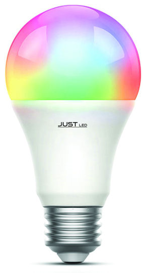 Just LED Smart Lampe LED 9W für Fassung E27 und Form A60 RGB Dimmbar