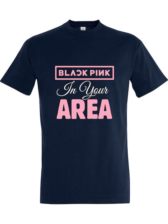Blackpink In Your Area Kpop T-shirt Marineblau ...