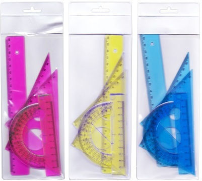 Exas Paper Set 4 Instrumente Geometrice Transparente
