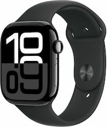 Apple Watch Series 10 46мм Джет Черен с Черна Спортна Каишка Apple Watch Series 10 46мм Джет Черен с Черна Спортна Каишка