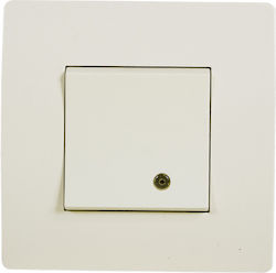 Elmark El Basic Tg114 Διακόπτης Τοίχου Μονός Μπεζ