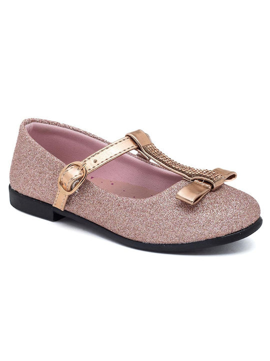 Marikelly Kids Ballerinas with Adjustable Metal Clasp Pink