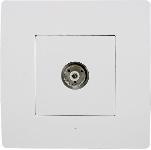 Elmark Basic Tz111 Πρίζα Κεραίας Τηλεόρασης Απλή σε Λευκό χρώμα 38360