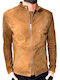 Lederjacke Winter Jacke Biker Brown
