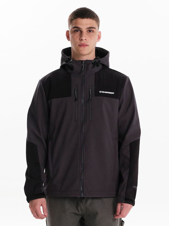 Winter Jacket Waterproof and Windproof Dark Grey / Black