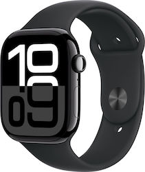 Apple Watch Series 10 46mm Negru Jet cu Curea Sport Neagră