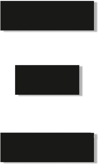 One Two Three Done Sign with Text in Black Color 7.5cm 13319-75-Ξ-BL