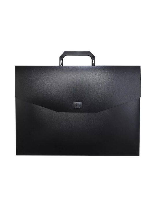 Spadi Geantă de Desen din Plastic cu Mâner 38x4x27cm Neagră 0.32.090-black