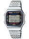 Casio Ψηφιακό Ανδρικό Ρολόι 37.9mm Χρονογράφος Μπαταρίας με Ασημί Μεταλλικό Μπρασελέ
